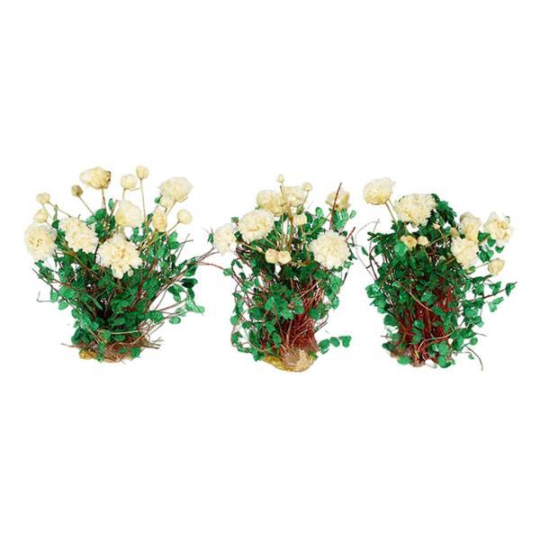 3xミニチュアフラワーDIYモデルビルディング風景造花クチナシ : STK