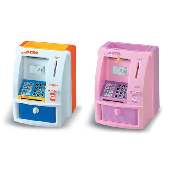 こどもの日の贈り物のための電子貯金箱ATM銀行おもちゃ女の子ピンク