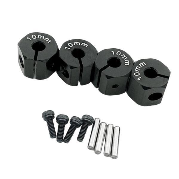 SCX10 CC01 1 / 10RCカー10mmブラック用4xRC六角ホイールハブドライブアダプター|stk-shop|05