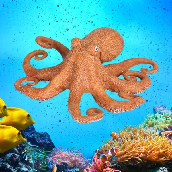 魅力の オーシャンアニマルタコモデルフィギュアデスクトップデコレーション用プレイセットプラスチックオレンジタコa Tronadores Com