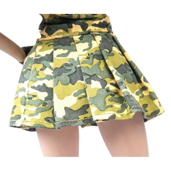 ファッション1：6スケールの女性兵士迷彩服Accsスカート