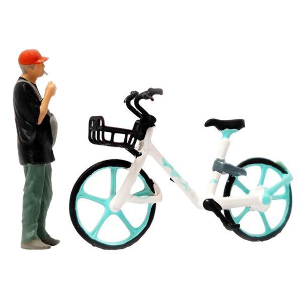 1/64自転車マイクロランドスケープロード子供おもちゃデコレーショングリーンの小さな人々｜stk-shop｜02