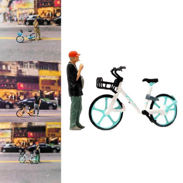 1/64自転車マイクロランドスケープロード子供おもちゃデコレーショングリーンの小さな人々｜stk-shop｜03