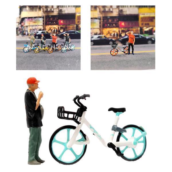 1/64自転車マイクロランドスケープロード子供おもちゃデコレーショングリーンの小さな人々｜stk-shop｜05