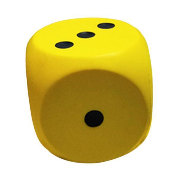 イエローサイコロ 泡のサイコロ、教室のための6インチの大きい泡のサイコロ、子供学生の