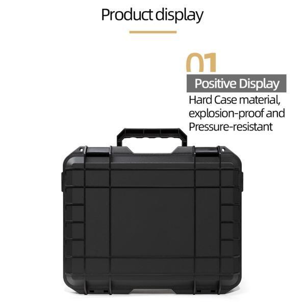 ドローンキャリングケース DJI Mini3Pro用 収納ケース ボックス 防爆 耐圧 大容量 ドローン 充電器 バッテリー リモコン 収納 ハンドル付 持ち運び 防水 耐衝撃|stk-shop|03