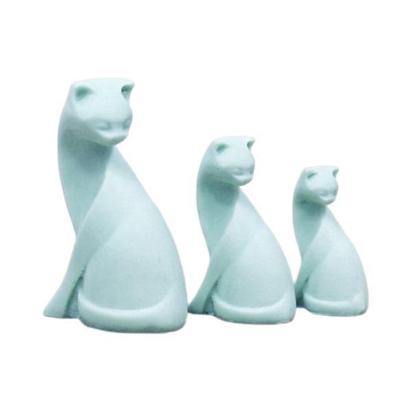 小さな猫のフィギュア コレクション セット ミニチュア猫の置物 収集価値のある装飾用 , 青｜stk-shop｜02