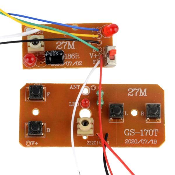 2x 4CH 送信機受信機ボード、RC カー車両用リモートコントロール 27MHz