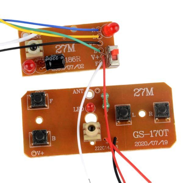 2x 4CH 送信機受信機ボード、RC カー車両用リモートコントロール 27MHz