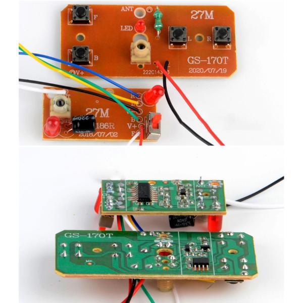 2x 4CH 送信機受信機ボード、RC カー車両用リモートコントロール 27MHz