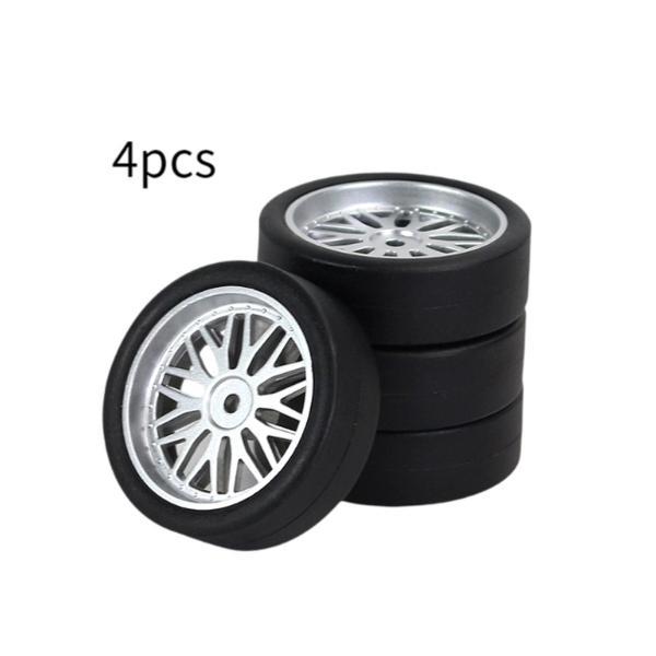 4x RC ドリフト タイヤ グッドグリップ 1/18 ラリー カー アクセサリー 