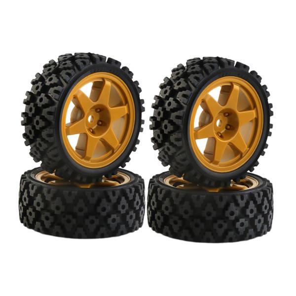 4 個のゴムタイヤホイールタイヤ 12 ミリメートル六角ハブ交換 RC