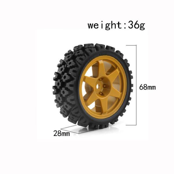 4 個のゴムタイヤホイールタイヤ 12 ミリメートル六角ハブ交換 RC