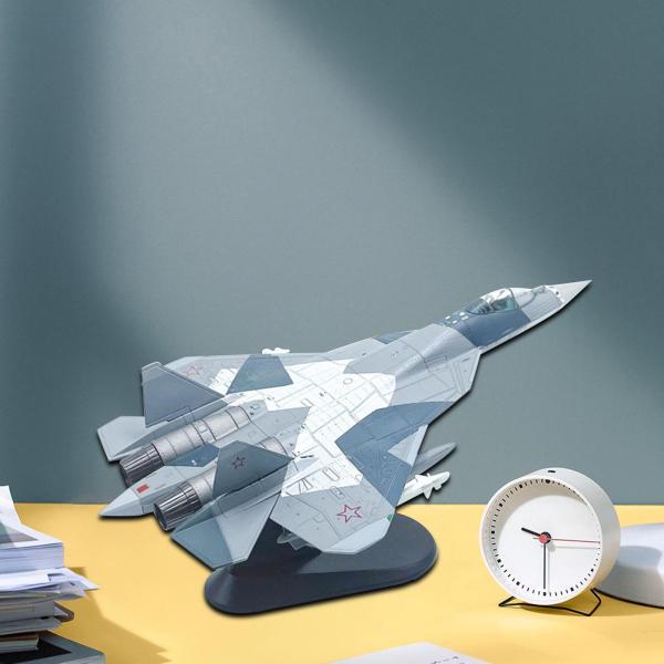 ダイキャスト合金モデル 1/100 スケール SU57 戦闘機、子供のおもちゃ