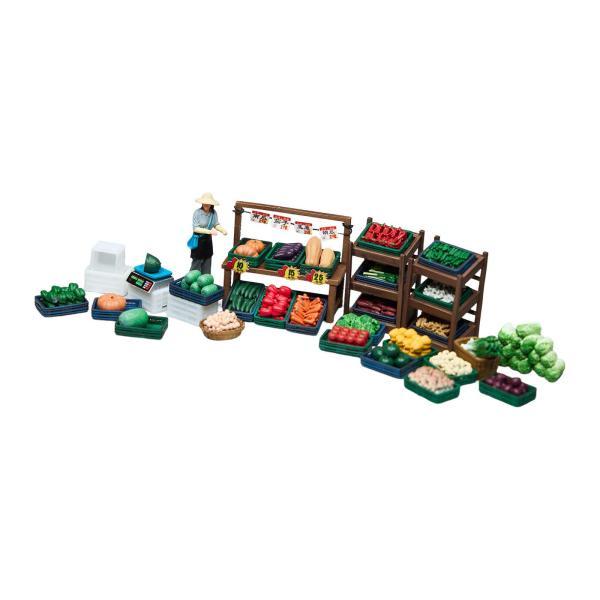 1/64 ミニチュア野菜屋台モデルキット 写真撮影用装飾 頑丈な