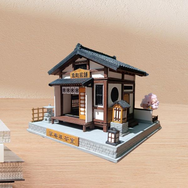 DIYミニチュアティールームキット、1:64ドールハウスビルディング、写真撮影用装飾、子供と大人向けの和風ミニチュアシーンモデル_2
