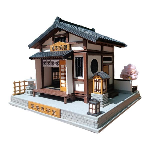 DIYミニチュアティールームキット、1:64ドールハウスビルディング、写真撮影用装飾、子供と大人向けの和風ミニチュアシーンモデル_4