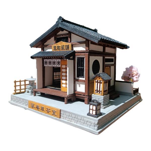 DIYミニチュアティールームキット、1:64ドールハウスビルディング、写真撮影用装飾、子供と大人向けの和風ミニチュアシーンモデル_5