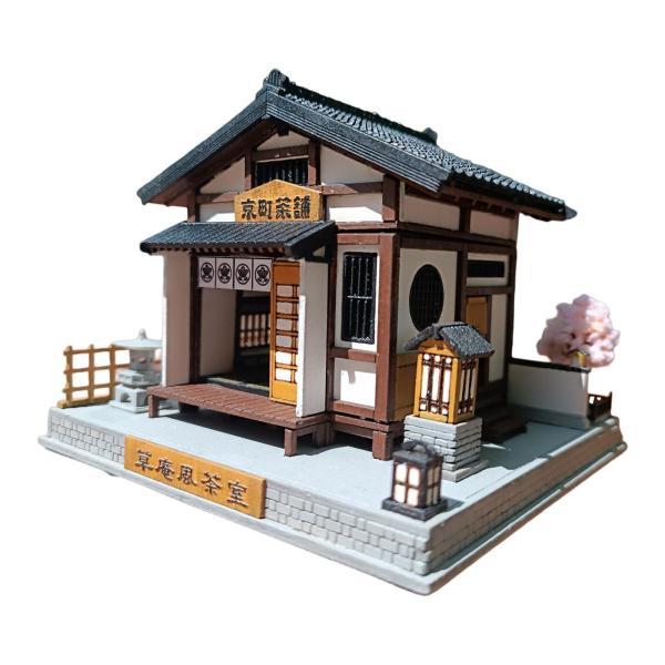 DIYミニチュアティールームキット、1:64ドールハウスビルディング、写真撮影用装飾、子供と大人向けの和風ミニチュアシーンモデル_6