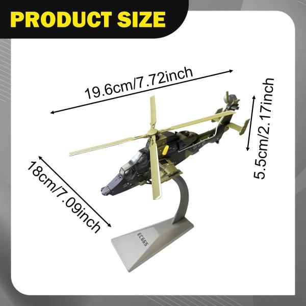 1:72 665 攻撃ヘリコプター模型飛行機模型リアルな装飾品（台座付き