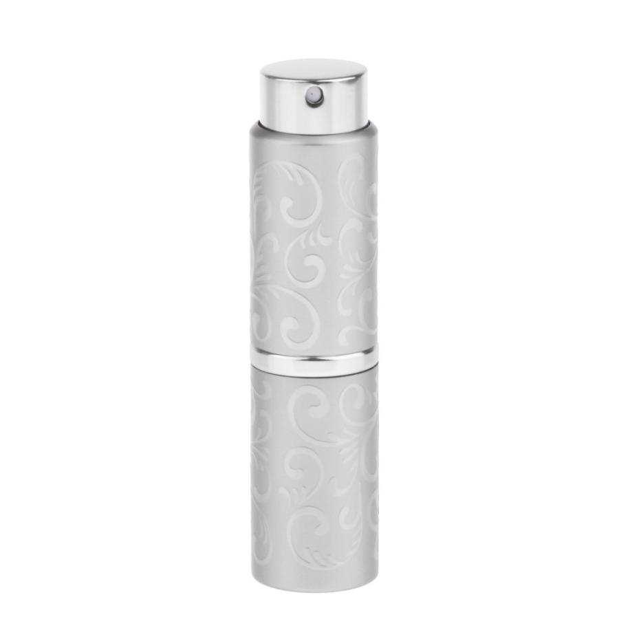 空の液体ボトル ポータブル 15ml 詰め替え 香水 アトマイザー 空ボトル ポンプ スプレーケース 7色選べ - 銀