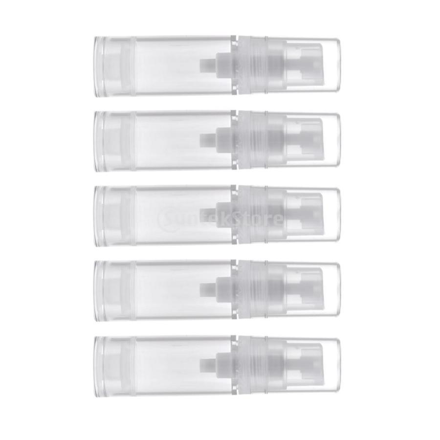 5本 ポンプボトルディスペンサー 5ml クリア 真空 ポンプボトル 化粧品