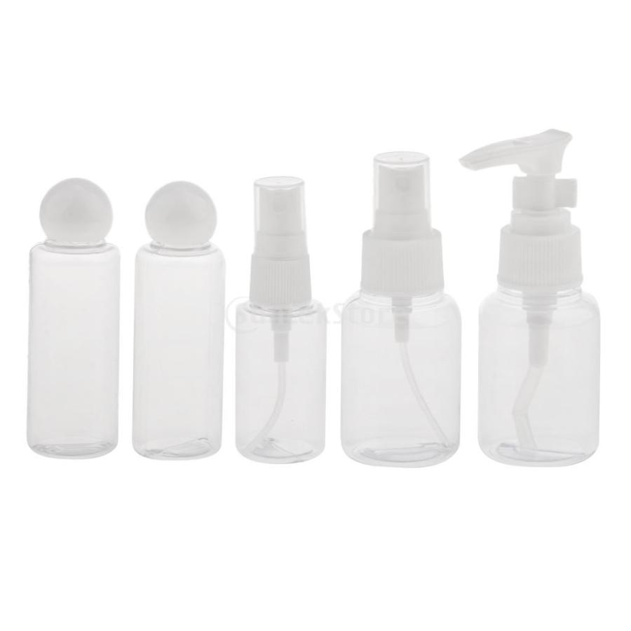 5個 メイクアップボトル 空ボトル 化粧品 詰替え スプレーボトル ローション シャンプー 香水 コスメ容器 旅行キット