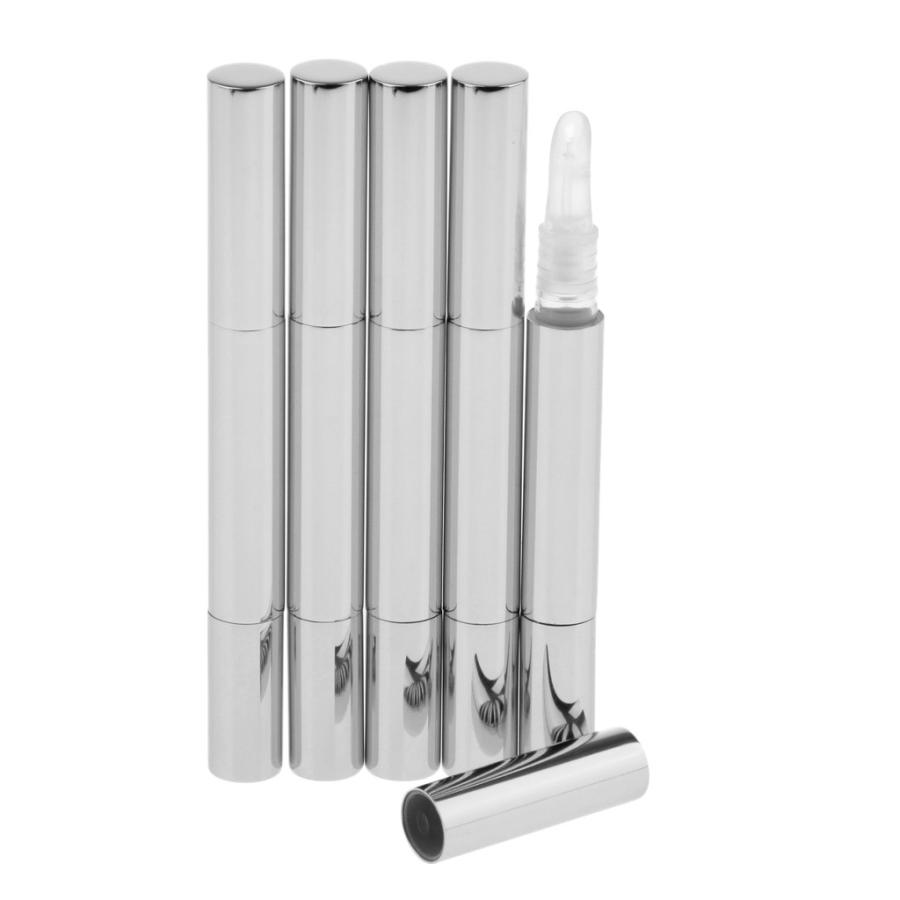 5本 空チューブ ブラシ付き 化粧品容器 メイクアップ 3ml ネイルオイルペン ツイストペン 化粧品 リップグロスチューブ 多色選べる 銀 Stkショップ 通販 Yahoo ショッピング