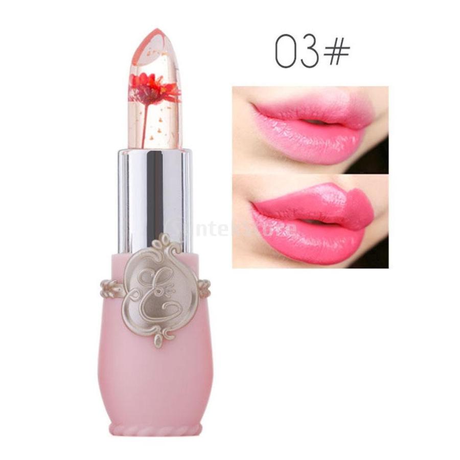 送料無料kesoto リップスティック カラーチェンジ 口紅 リップグロス リップライナー メイクアップ 花 ゼリー 温度変化色 6色 ローズレッド Stkショップ 通販 Yahoo ショッピング