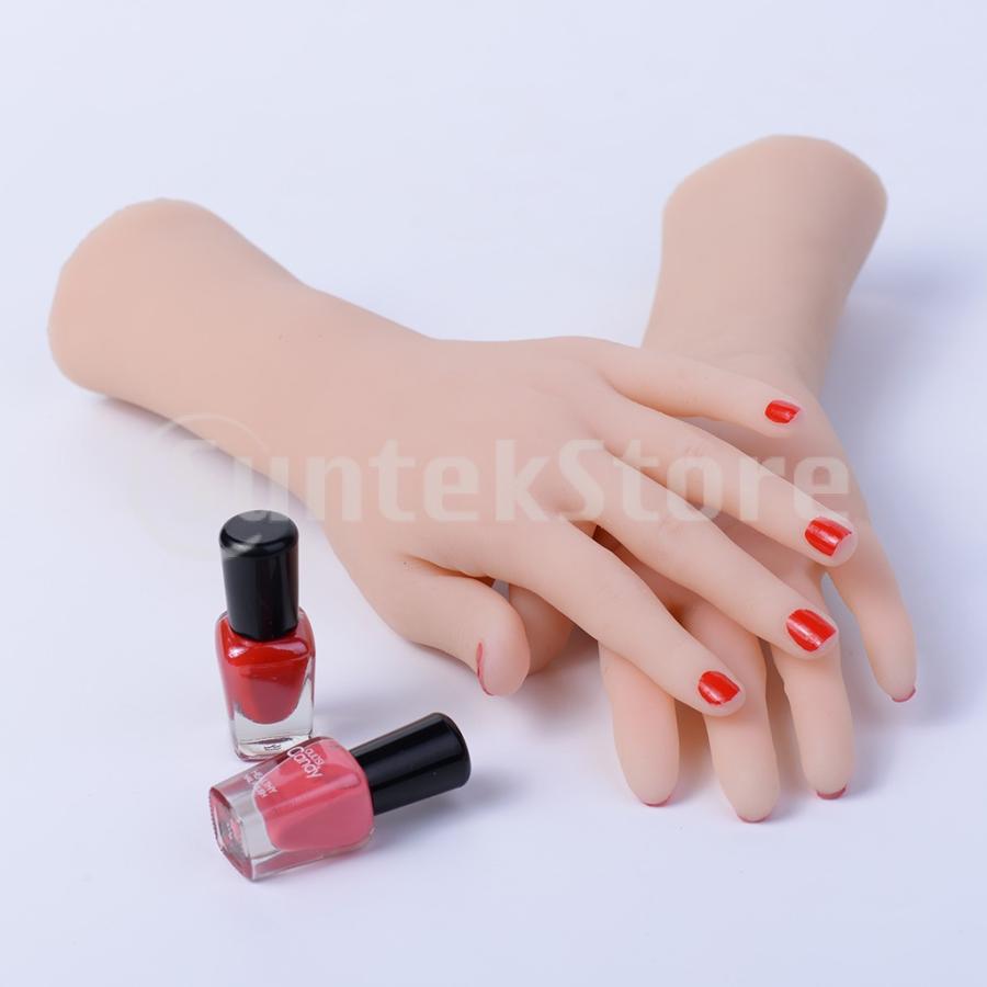 1ペアtpe等身大女性マネキンハンドディスプレイモデルネイルアートマニキュア練習ジュエリーディスプレイアートスケッチネイル Parselsorgu Com