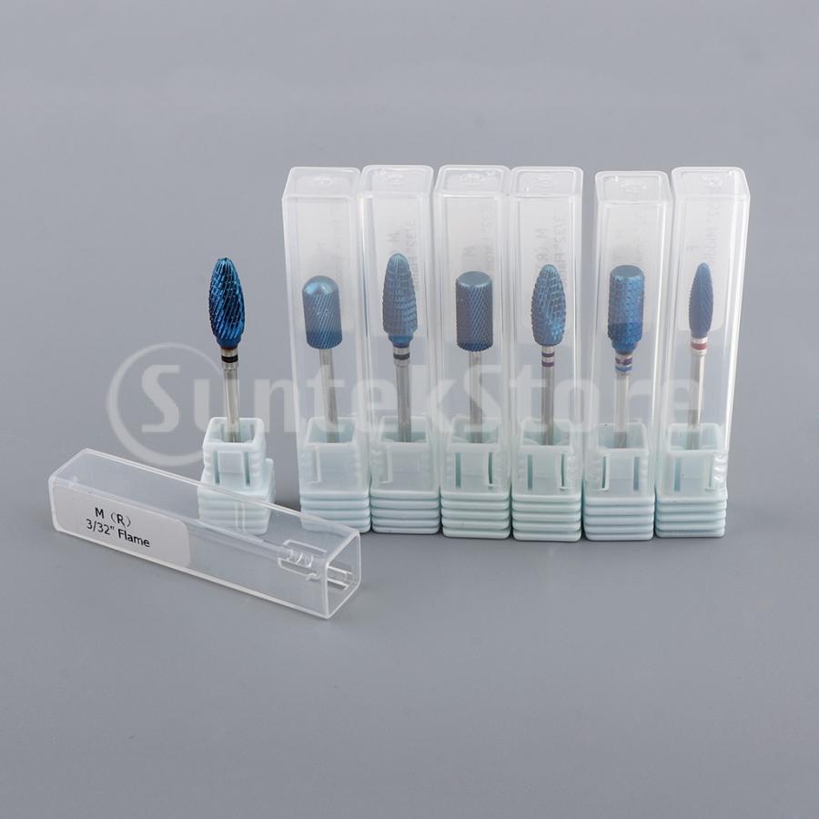 マニキュア研削ヘッドブルーを削除する7本のネイルファイルドリルビットアクリルuvジェル Rafa De
