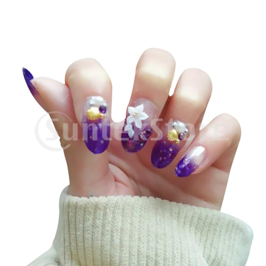 24本のフレンチチッププレス偽ネイルアクリルフルカバーネイルアートのヒント紫 6245 Stkショップ 通販 Yahoo ショッピング