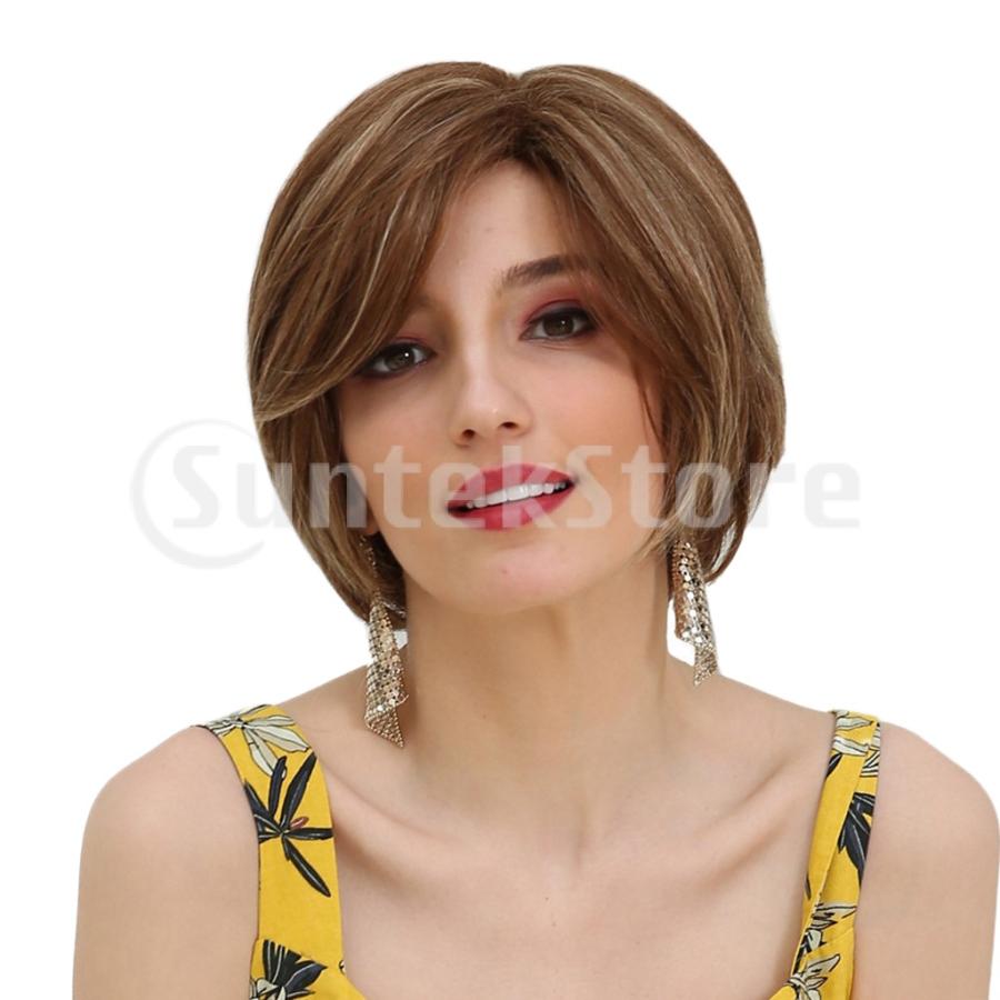 女性人間の髪の毛のかつら調節可能なウィッグキャップ任意の頭のサイズ 短いストレートスタイル 100 本物の人間の髪の毛に合わせて Www Unipymes Com