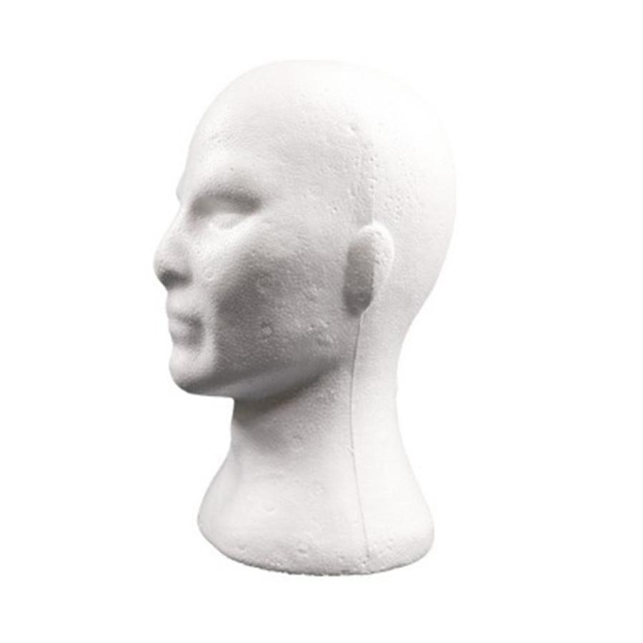 男性 発泡スチロールヘッド マネキンヘッド ウィッグホルダー 帽子 メガネ ディスプレイスタンド|stk-shop|02
