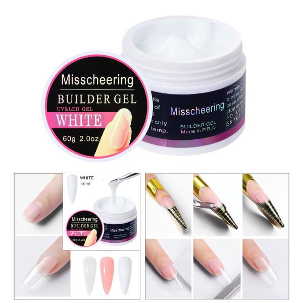 70 以上節約 60mlネイルアートビルダージェルuvledネイルチップネイルエクステンションジェルdiyホワイト Monconseillerweb Fr