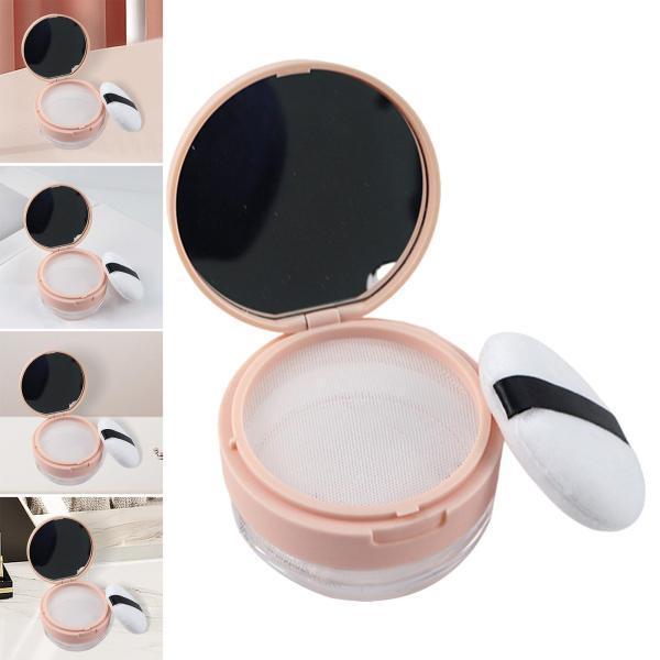 旅行の女性のために再利用可能なパフ付きのルースパウダーコンテナ