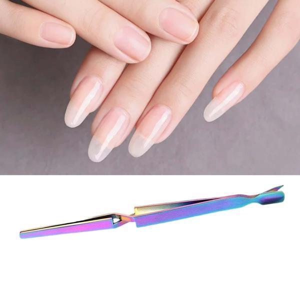 ネイルピンチツールアクリルUVジェルチップ用ステンレス鋼マニキュア