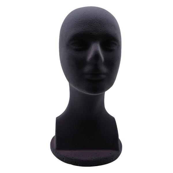 ヘッドマネキン(プラスチック製)5個セット 黒 男性発泡スチロール マネキン ヘッド モデル DIY ジュエリー ヘッド