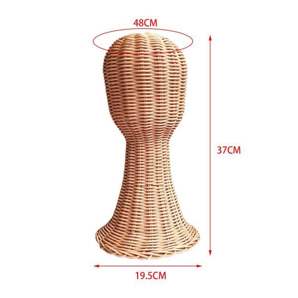 マネキンヘッド帽子ディスプレイスタンド多機能背の高い籐ウィッグディスプレイモデルかつらスタンドヘッドセットヘアピースヘッドフォンヘッドバンド｜stk-shop｜06