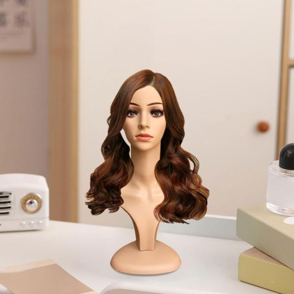 女性ウィッグヘッドマネキンウィッグディスプレイモデルショルダー付き
