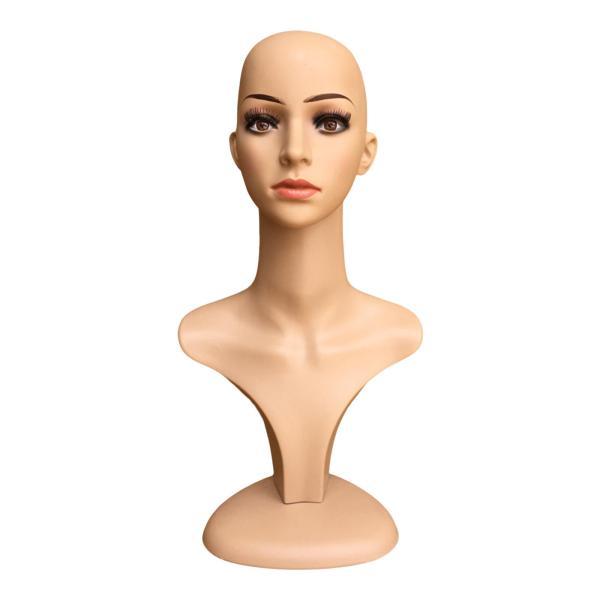 女性ウィッグヘッドマネキンウィッグディスプレイモデルショルダー付き
