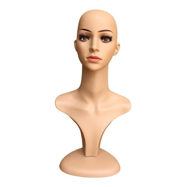 女性ウィッグヘッドマネキンウィッグディスプレイモデルショルダー付き