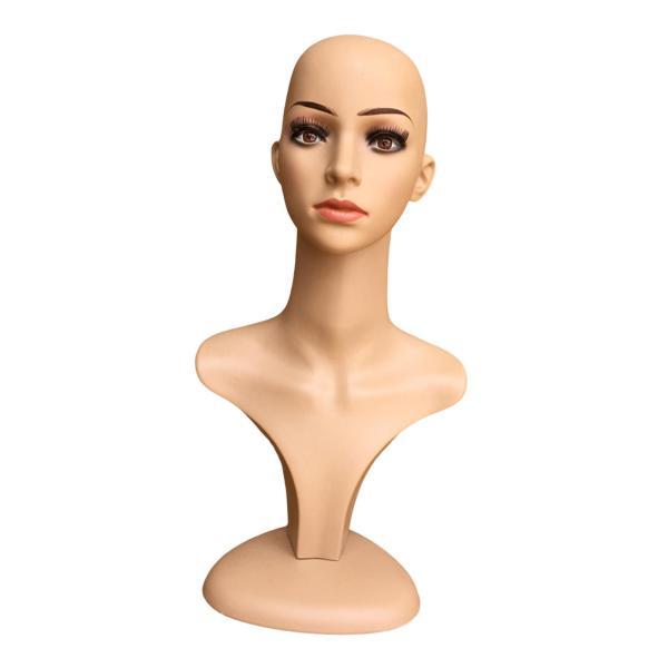女性ウィッグヘッドマネキンウィッグディスプレイモデルショルダー付き