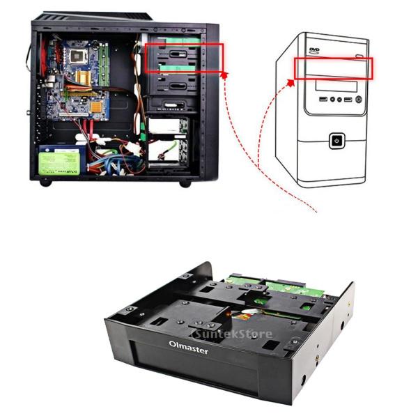 ハード ドライブ→5.25インチフロントベイ HDD マウント ブラケット
