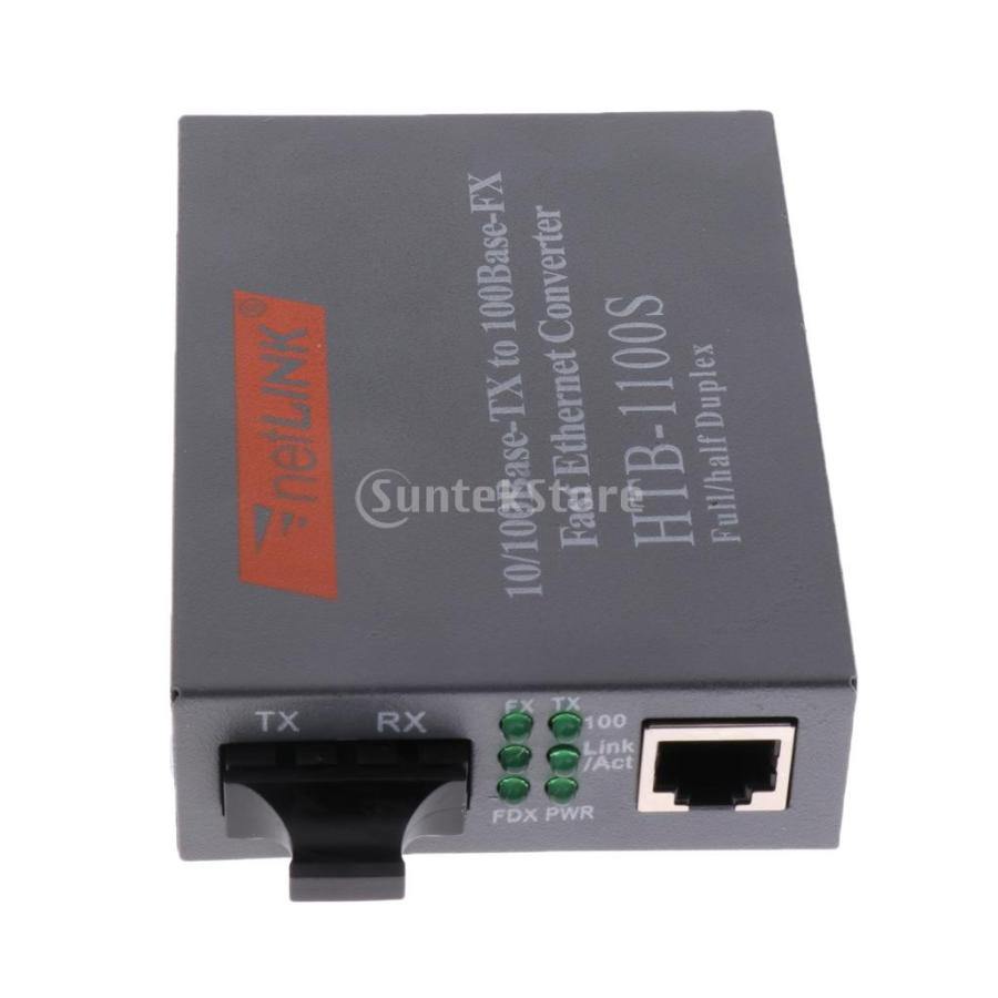 Homyl 10/100Mbps シングルモード 25km  SC光ファイバ RJ45 イーサネットコンバータ｜stk-shop｜05