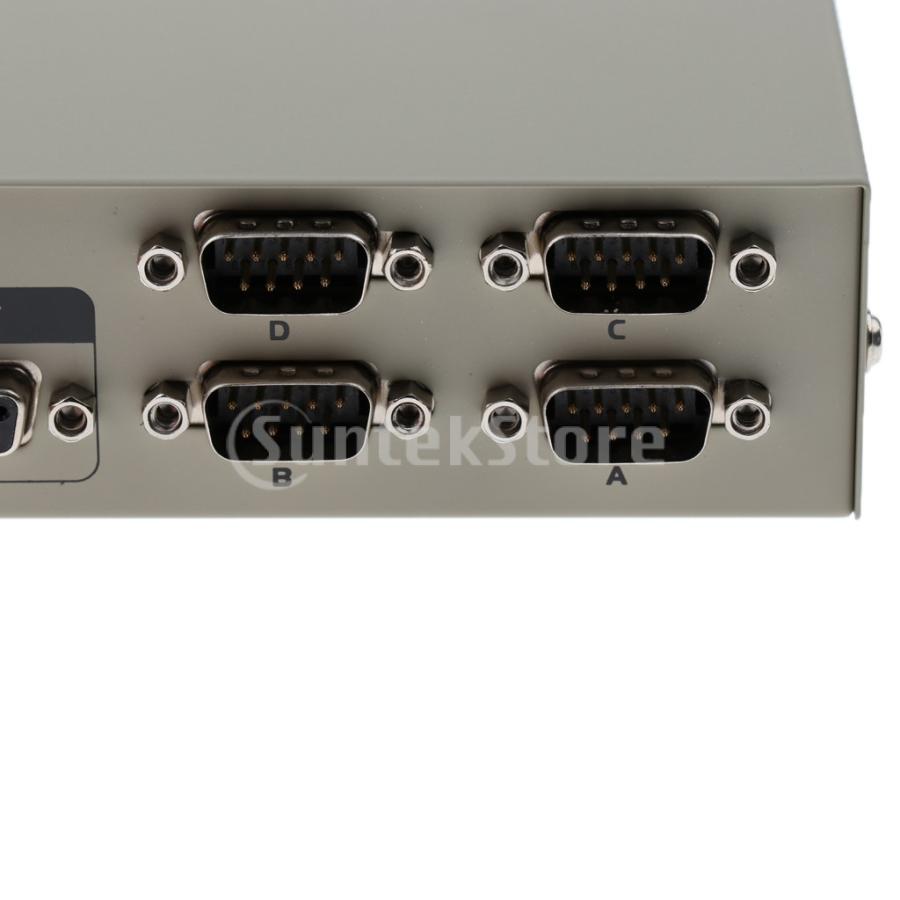 プリンタ DB9ピン シリアル RS232スイッチボックス マニュアル4ポートデータ共有スイッチャー 63016339STKショップ