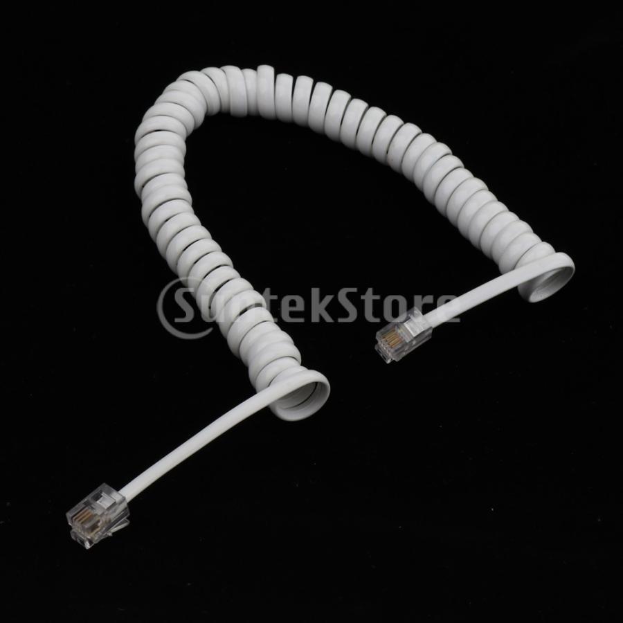 電話機 受話器コード カーリーコイルケーブル 4p4c Rj22 Stkショップ 通販 Yahoo ショッピング