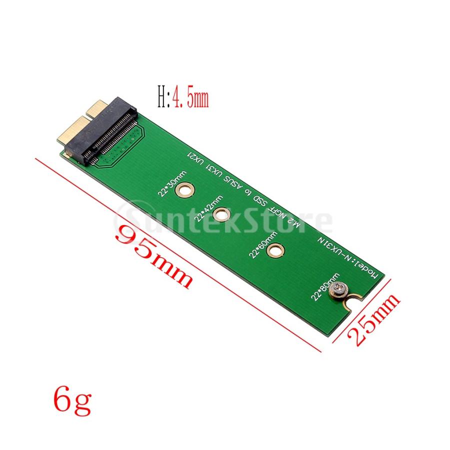 F Fityle ASUS UX31 UX21ラップトップ用 M.2 NGFF B + MキーSSD-6 + 12ピンアダプタカード 部品備品｜stk-shop｜07