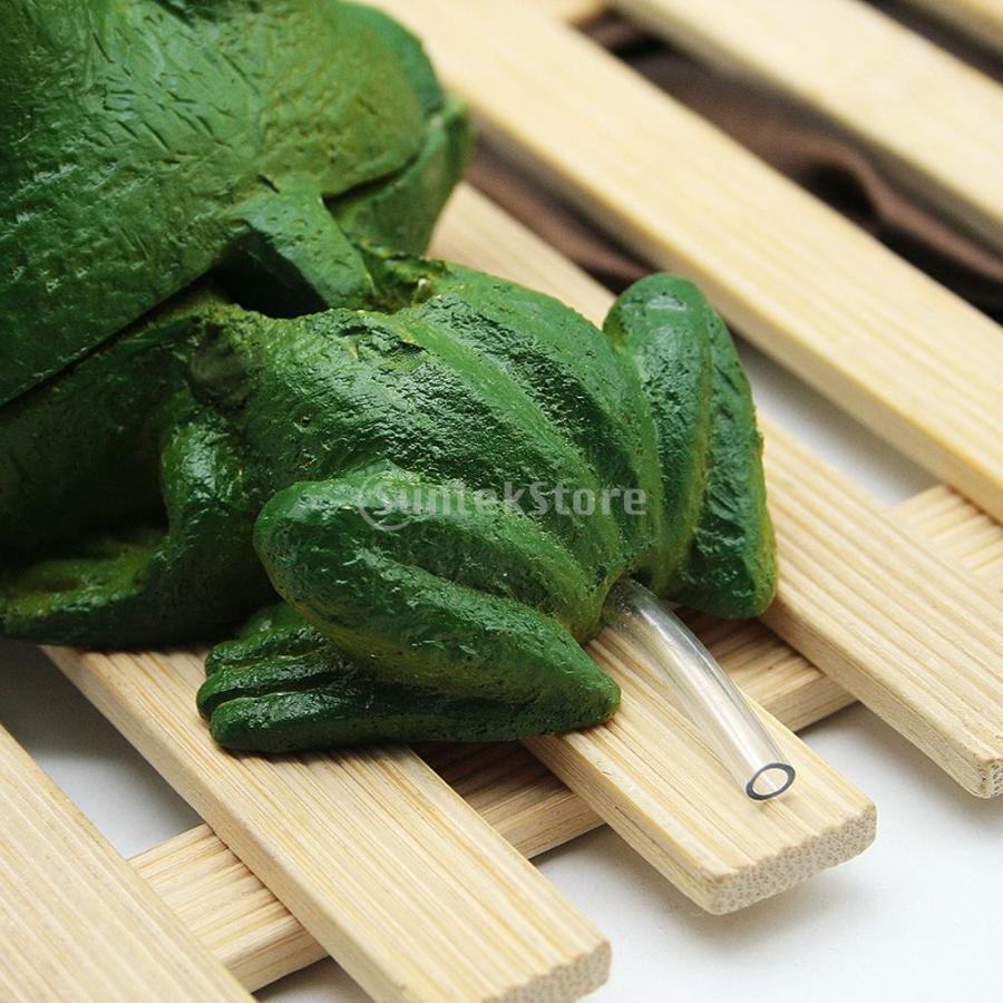 水槽・アクアリウム エアーポンプ カエル 水族館 オーナメント 背景