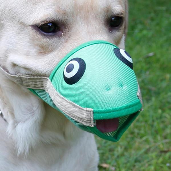 ペット犬の銃口調節可能な口のマスク抗噛む吠える吠え声緑L｜stk-shop｜02